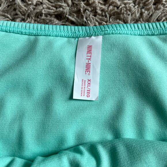 NWT! Juniors' Ninety-Nine° Blue High Leg V-Waist Cheeky Bikini Bottoms Size XXL - Picture 3 of 6